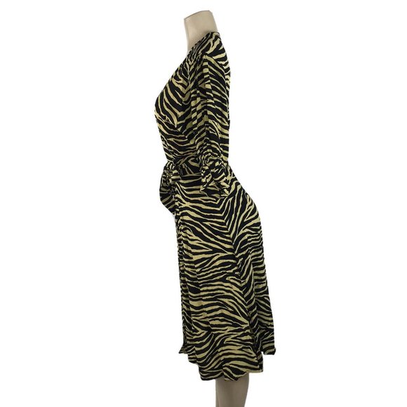 Faithfull The Brand Rafa Midi Dress Amaia Zebra - Picture 8 of 10